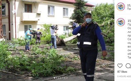 Последствия урагана в Северной Осетии. Фото: скриншот со страницы 15_mchs в Instagram https://www.instagram.com/p/CBDjcYsld6N/