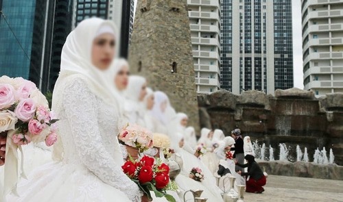 невесты в Грозном. Фото: ЧГТРК "Грозный" https://grozny.tv/news.php?id=38090
