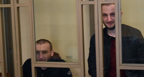 Мухтар и Исмаил Курбановы в зале суда. Фото Константина Волгина для "Кавказского узла"