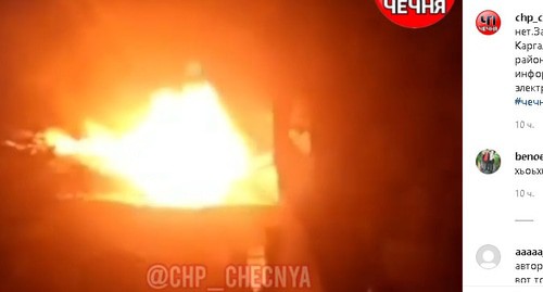 Пожар в спортшколе. Скриншот видео https://www.instagram.com/p/CCHaRr8C8jj/