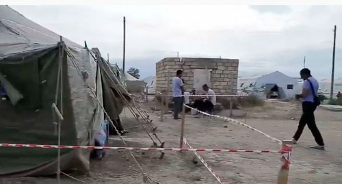 Палаточный лагерь в дагестанском поселке Куллар. Стоп-кадр видео "Кавказского узла"