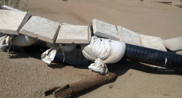 Реактивный снаряд от системы залпового огня БМ-13 «Катюша». Фото: пресс-служба ЮВО
