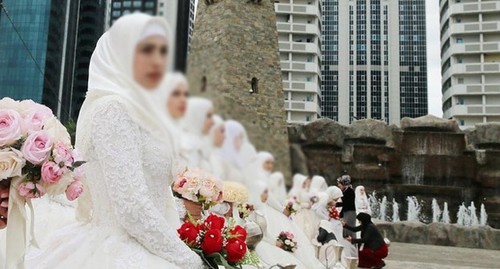 Невесты в Грозном. Фото: ЧГТРК "Грозный" https://grozny.tv/news.php?id=38090