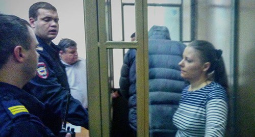 Ольга Попушенко на оглашении приговора. Фото Константина Волгина для "Кавказского узла"