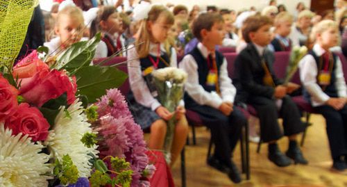 Дети на собрании в школе. Фото Нины Тумановой для "Кавказского узла"