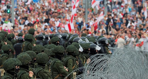 Протесты в Белоруссии. Август 2020 г. Фото: REUTERS/Vasily Fedosenko