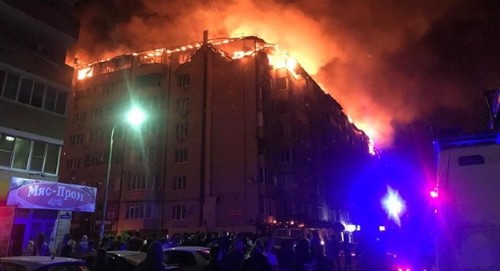 Пожар в Краснодаре. Фото: пресс-служба ГУ МЧС по Краснорадскому краю. 