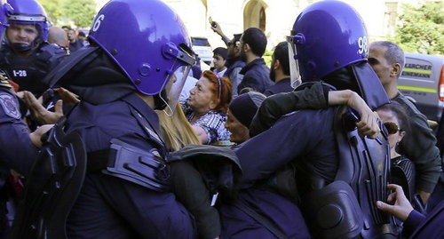 Протестные выступления в Баку. Фото Азиза Каримова для "Кавказского узла" 
