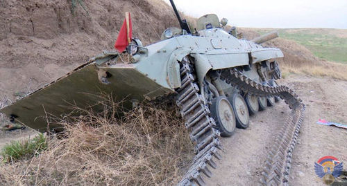 Разбитая военная техника. Фото: пресс-служба МО Нагорного Карабаха