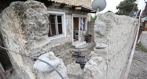 Разрушенный жилой дом в Азербайджане. 3 октября 2020 г. Фото Азиза Каримова для "Кавказского узла"