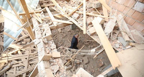 Разрушенный в Тертере дом. 3 ноября 2020 года. Фото Азиза Каримова для "Кавказского узла"