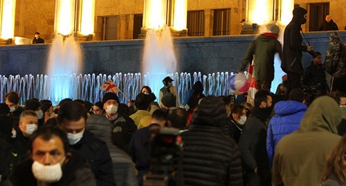 Акция протеста. Тбилиси, 10 ноября 2020 г. Фото Инны Кукуджановой для "Кавказского узла"