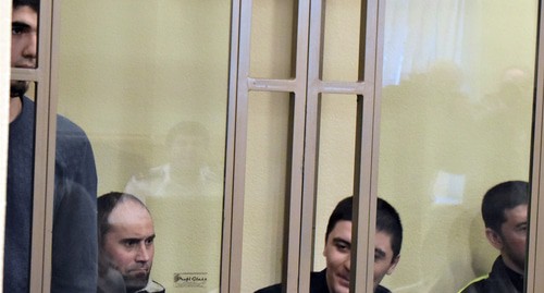 Шамиль Магомедов, Самир Ибрагимов, Хидирнеби Казуев и Габибула Халдузов (слева направо). Фото Константина Волгина для "Кавказского узла"  
