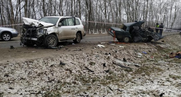 ДТП на трассе "Кавказ".  Фото © Пресс-служба УМВД РФ по Кабардино-Балкарской Республике

