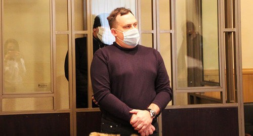 Аслан Даудов и адвокат на оглашении приговора. Фото пресс-службы  Южного окружного военного суда