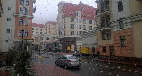 Снег на курорте  "Роза Хутор". Фото Владимира Козлова для "Кавказского узла"