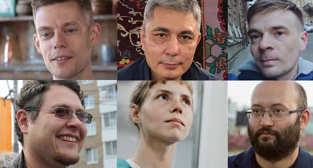 Слева направо и сверху вниз: Юрий Дудь, Тимур Джафаров, Михаил Данилович, Владимир Севриновский, Александра Сивцова, Илья Азар. Фото: Коллаж "Кавказского узла". Слева направо и сверху вниз: Юрий Дудь, Тимур Джафаров, Михаил Данилович, Владимир Севриновский, Александра Сивцова, Илья Азар. Фото: Коллаж "Кавказского узла".