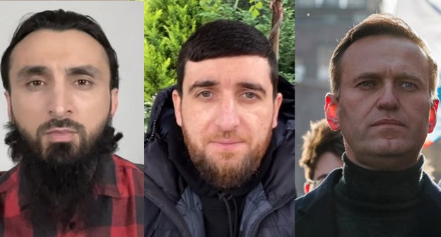 Тумсо Абдурахманов, Курбан Аскандаров, Алексей Навальный (слева направо). Коллаж "Кавказского узла" Фото: Скриншот видео "ABU-SADDAM SHISHANI
! https://www.youtube.com/watch?v=YpPttYlfz3s&feature=youtu.be  REUTERS/Shamil Zhumatov