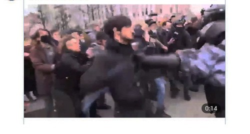 Уроженец Чечни, участвовавший в драке с силовиками. Скриншот видео t.me/rian_ru/76656