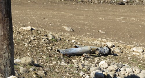 Остатки снаряда. Нагорный Карабах, 4 февраля 2021 г. Фото Алвард Григорян для "Кавказского узла"