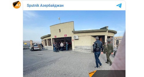 Здание Минобороны Армении. Скриншот https://t.me/AzeSputnik/9629