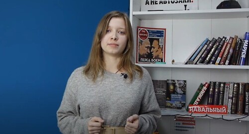 Мария Худоярова. Стопкадр видео канала Штаб Навального в Волгограде, https://www.youtube.com/watch?v=SSAuyriNGR0&feature=emb_logo