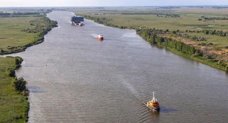 Волго-Каспийский канал. Фото: министерство промышленности и природных ресурсов Астраханской области