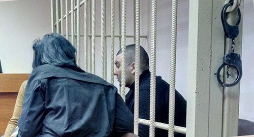 Беслан Шебзухов в зале суда со своей защитой. 2019 год. Фото Людмилы Маратовой для "Кавказского узла"