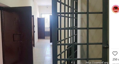 Тюремный коридор. Скриншот сообщения канала ЧП/ Цхинвал https://www.instagram.com/p/CP0yVeEL7BX/