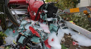 На месте крушения вертолета в Сочи. 1 ноября 2016 г. Фото Московского межрегионального следственного управления на транспорте СК РФ