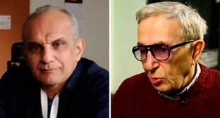 Шахин Гаджиев, Тогрул Джуварлы. Фото: личная страница : Facebook/Tevan J. Poghosyan, кадр видео Meydan TV https://www.youtube.com/watch?app=desktop&v=gAC2dEZRtmw. Коллаж "Кавказского узла"