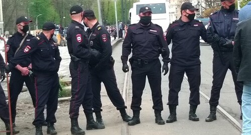 Протест против режима самоизоляции во Владикавказе. 20 апреля 2020 года. Фото: Rartat https://ru.wikipedia.org/