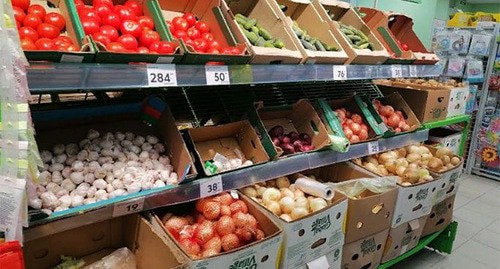 Цены на овощи в магазине Волгограда. Июнь 2021 г. Фото Татьяны Филимоновой для "Каказского узла"