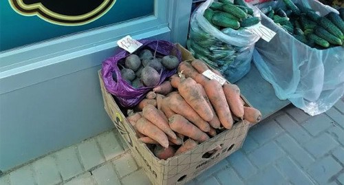 Цены на морковь. Фото Татьяны Филимоновой для "Кавказского узла"