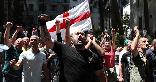 Акция противников ЛГБт в Тбилиси. 5 июля 2021 г. Фото: REUTERS/Ираклий