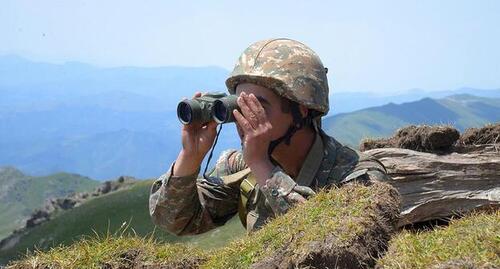 Армянский военнослужащий на границе. Фото: Минобороны Армении mil.am