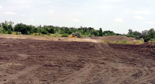 Площадка, расчищенная для строительства дорогу через Волго-Ахтубинскую пойму. 17 июля 2021 года. Фото Татьяны Филимоновой для "Кавказского узла".