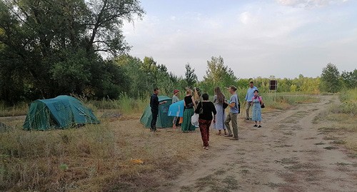 Палаточный лагерь защитников Волго-Ахтубинской поймы. Фото Татьяны Филимоновой для "Кавказского узла"
