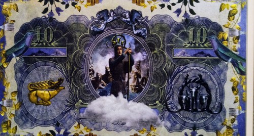 Фрагмент картины  Заины Эль-Саид, фото Людмилы Маратовой для "Кавказского узла".