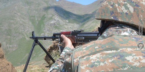 Военнослужащий армии Армении в зоне конфликта. Фото: официальный сайт Минобороны Армении https://mil.am