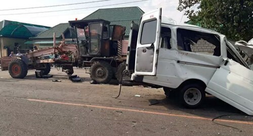 На месте происшествия в Баксанском районе Кабардино-Балкарии.  Фото : ГУМВД России по КБР