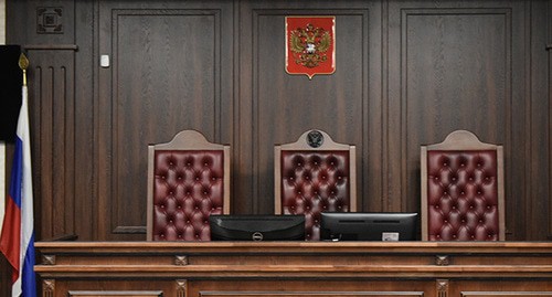 Зал заседаний в Южном окружном военном суде. Фото Константина Волгина для "Кавказского узла"
