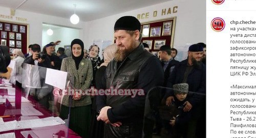 Выборы в Чечне. Скриншот публикации на странице https://www.instagram.com/p/CT7Q0xdM9b9/
