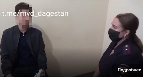Допрос школьника, убившего своего одноклассника. 11 октября 2021 г. Скриншот видео t.me/mvd_dagestan