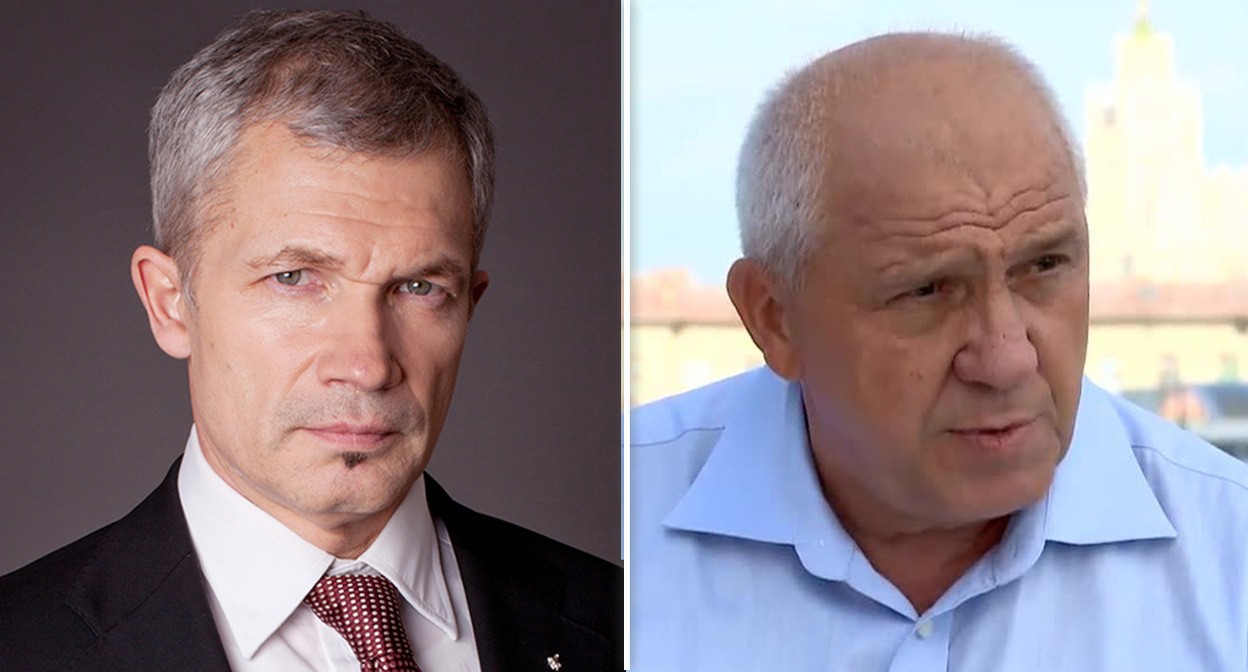 Игорь Трунов, Евгений Черноусов. Фото: пресс-служба САР https://unionlawyers-russia.ru/news_smi/lefortovskij_sud_vernul_advokatskij_status_igorju_trunovu_/, кадр ивдео https://tvrain.ru/teleshow/coffee_break/advokat_chernousov_o_politsejskih_rejdah_po_rynkam_i_rezinovym_kvartiram_eto_priznak_bespomoschnosti-349052/ю Коллаж "Кавказского узла"