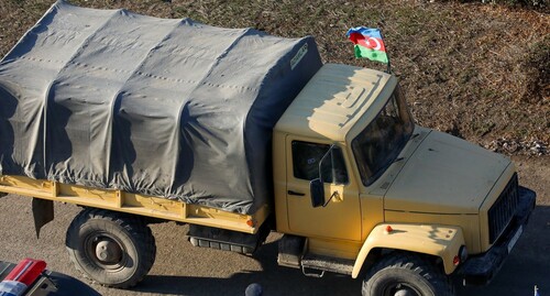 Военный грузовик азербайджанцев. Фото Азиза Каримова для "Кавказского узла"
