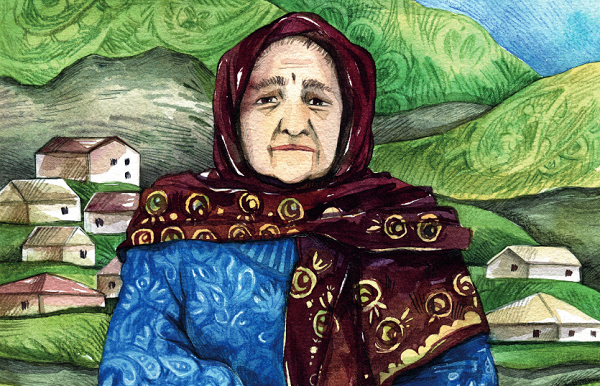 Патимат Сайгитмагомедова. Иллюстрация из книги "13 удивительных женщин Северного Кавказа". Скриншот "Кавказского узла".