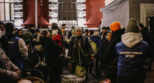 Беженцы с Украины. Фото: официальная страница администрации Курска vk.com/kurskadm