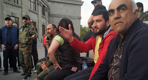 Участники протестной акции в Ереване. Фото Армине Мартиросян для "Кавказского узла".