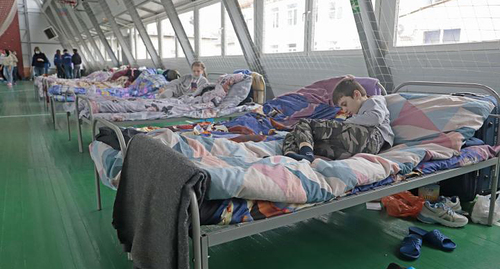 Пункт временного размещения беженцев. Фото: Виктория Корнеева / don24.ru / АО «Дон-медиа».